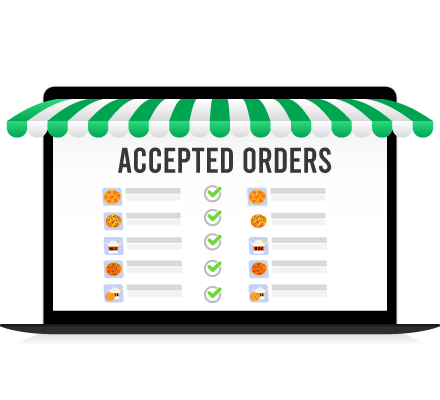 Accept order through pizza POS